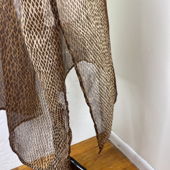 Sheer Shawl Swim Coverup With Beads and Mother of Pearl Embellishments O/S - Picture 6 of 9